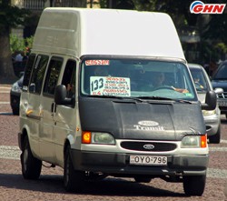 Several minibus routs fare increased in price