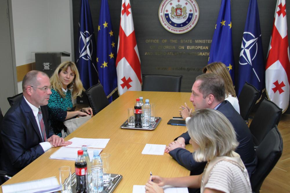 Alex Petriashvili met with European Parliament Rapporteur on Georgia Andrejs Mamikins