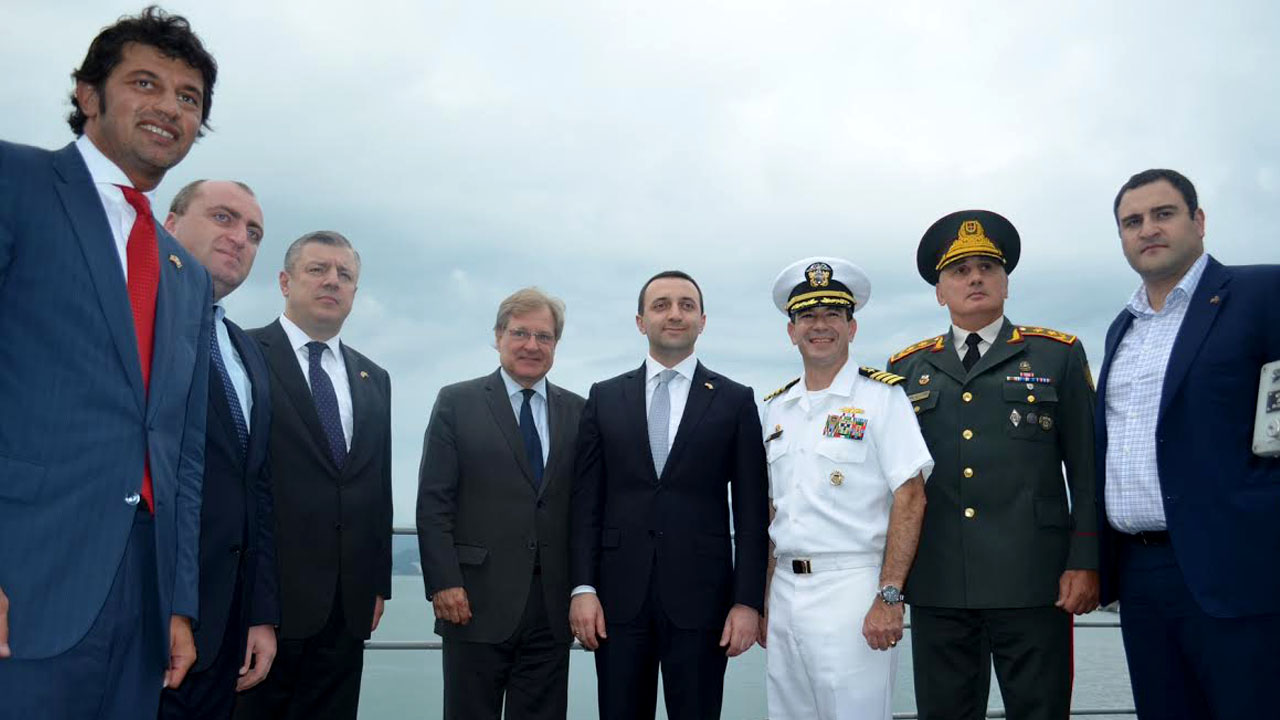 Chief of General Staff on Board of the USS Vella Gulf