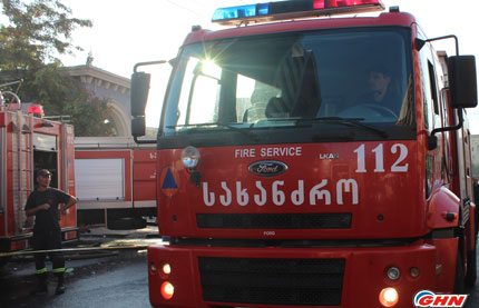 Firefighters on strike in Gori