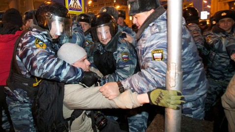 Hundreds of anti-Putin protesters detained in Russia
