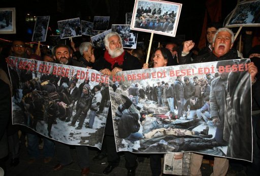 Kurds protest over deadly Turkey air raid
