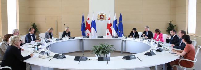 Prime Minister of Georgia meets with Minister of Foreign Affairs of Finland
