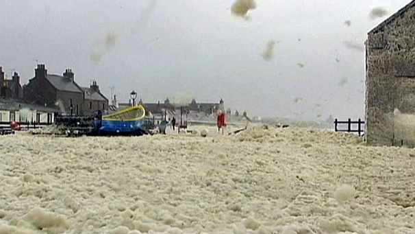 Aberdeen left foaming after storm