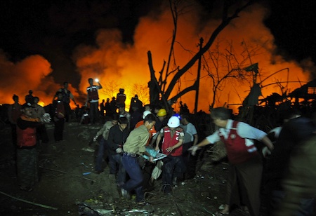 Explosion in Myanmar